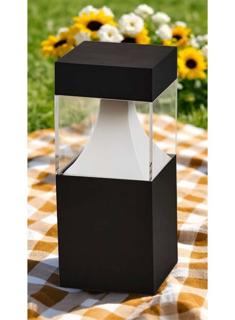 VMAX LED Garden Light 15W, 2000LM High Brightness IP65 Waterproof Aluminum Bollard Light, Square Modern Landscape Lamp for Villa Exterior, Pathway & Garden, Warm White - Image 4