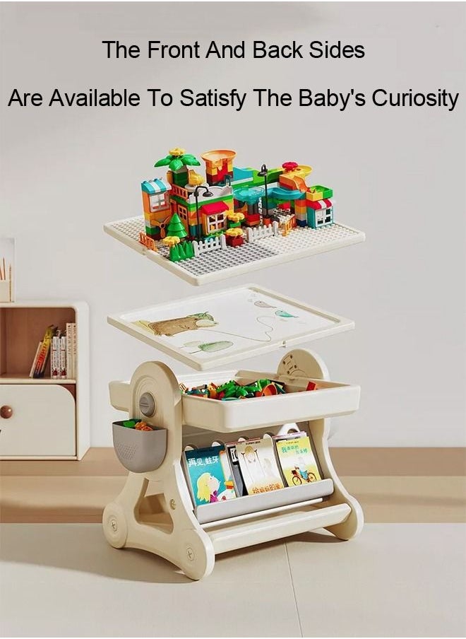 JSAITOYS - Children's Multifunctional Table With Chair Block Game Toy Babies Learn More Knowledge - Image 1