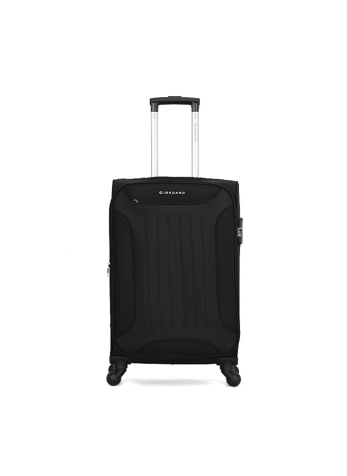 GIORDANO Giordano Softside Luggage Trolley Bag 3 PCS Set ,Black (S-20,M-24,L-28 inch)  - Image 3