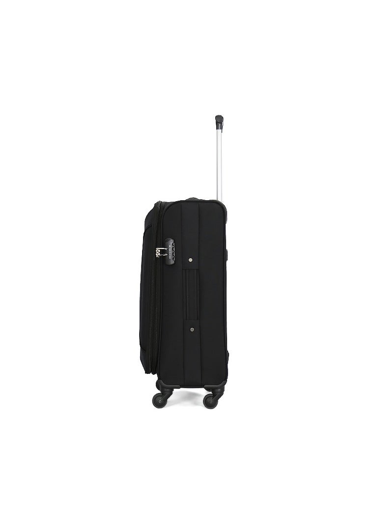 GIORDANO Giordano Softside Luggage Trolley Bag 3 PCS Set ,Black (S-20,M-24,L-28 inch)  - Image 4