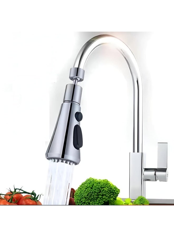 3-Function Swivel Faucet Spray Head – Water-Saving 1/2 Inch (13 mm) Replacement – Durable Polished Finish, Easy Installation – Ideal for Standard Kitchen Sinks, Multi-Purpose Use, and Modern Kitchen Upgrade-360° Rotating Faucet Aerator, - Image 2