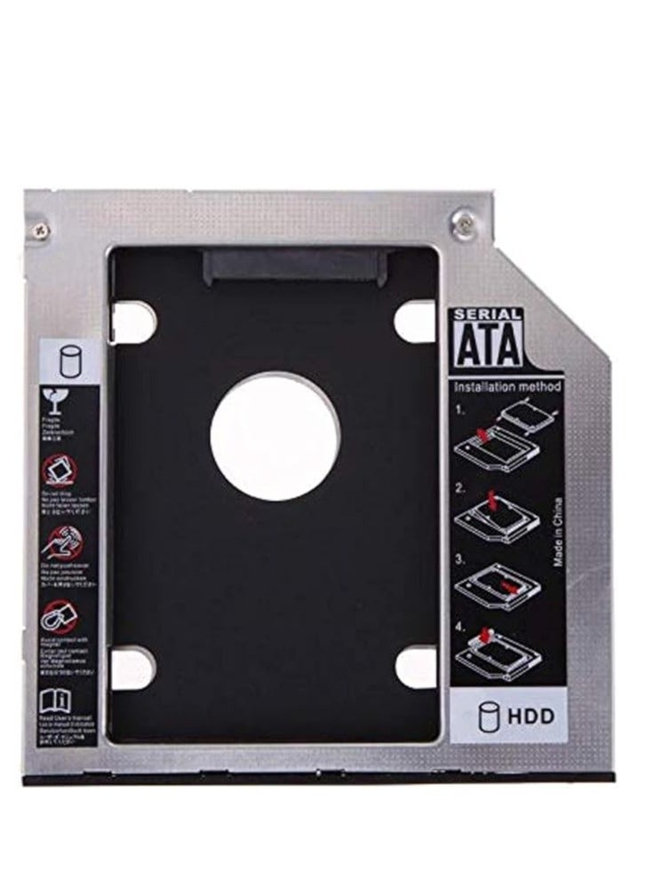علبة تثبيت محرك الاقراص الصلبة HDD SSD 9.5 ملم يونيفرسال ساتا للاقراص الضوئية سي دي/دي في دي-روم عالية الجودة  - Image 1