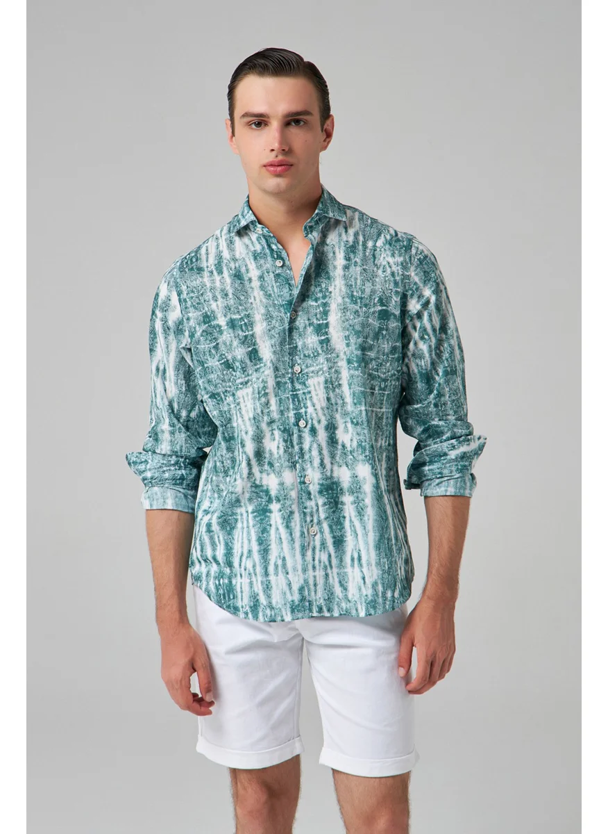 دي أس دامات Comfort Green Shirt 0HC02AP29327M