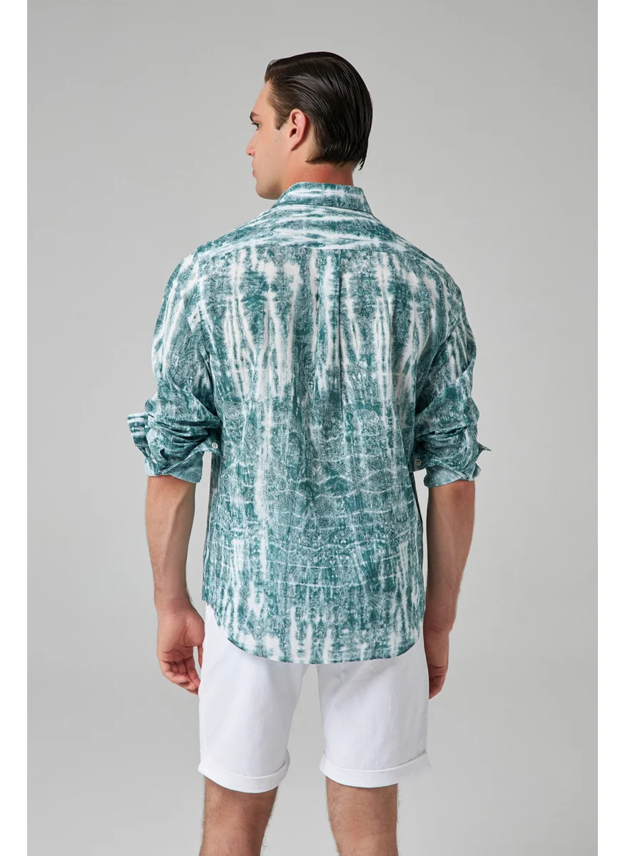 دي أس دامات Comfort Green Shirt 0HC02AP29327M
