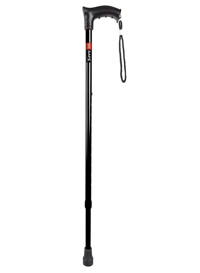BESAFE Forever Walking Stick/Walking Cane, Adjustable Height, Light Weight for Men/Women/Senior/Old Age People/Patient (Black) - Image 2