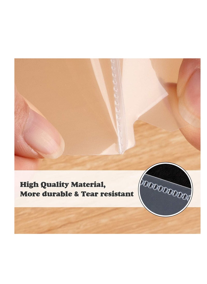 MARKQ - Clear File, A4 Plastic Transparent Folders L-Type For Documents Paper Storage School Office Supplies (Pack of 12) - Image 1
