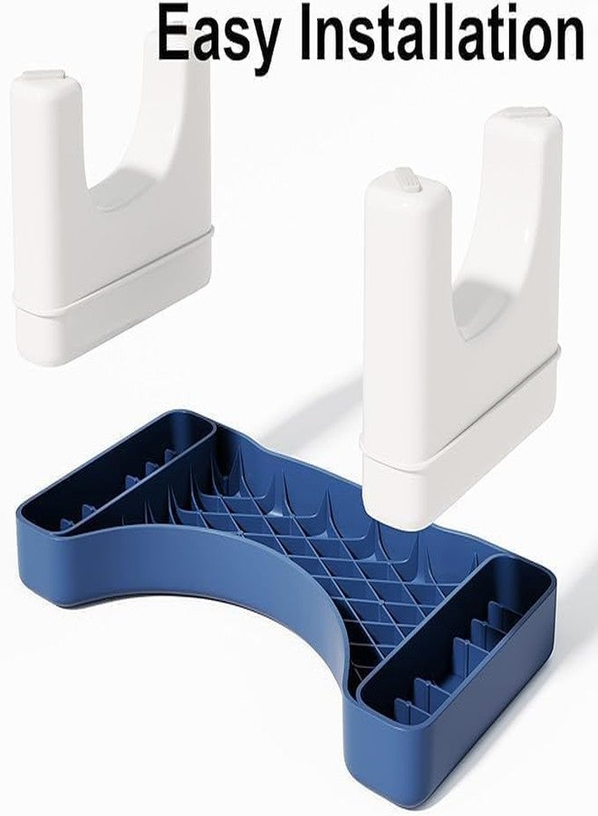 Vroxy Heavy-Duty Adult Toilet Stool – Extra-Wide Non-Slip Squat Toilet Footrest, Sturdy Plastic Ergonomic Design for Toilet Assistance(Blue)(1Pcs) - Image 4