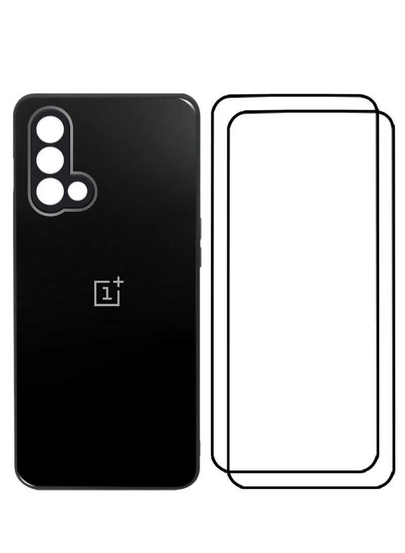 CATANES 3 Packs For OnePlus Nord CE Electroplated Hard Glossy Case and 2 Screen Protectors Camera Protection Shockproof Anti Fall Case Black - Image 2