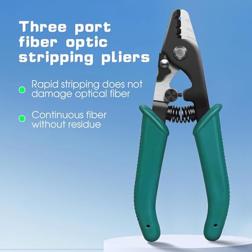 Afflatus Optical Fiber Cable Stripper - Fiber Optic Stripping Pliers and Cutters, 3 Hole Stripper, 2 Pcs - Image 4