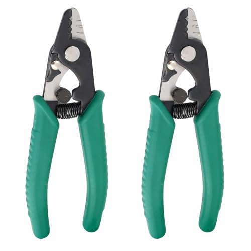 Afflatus Optical Fiber Cable Stripper - Fiber Optic Stripping Pliers and Cutters, 3 Hole Stripper, 2 Pcs - Image 1