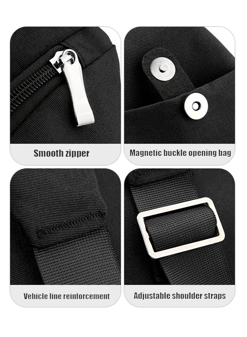 Generic Compact Waist Bag for Men and Women, Waterproof Crossbody Bag Chest Shoulder Backpack with Buckle, Everyday Carry Bag for Travel, Work, Sport Chest Crossbody Bag Cover Pack Rucksack Bicycle Sport  - Image 3