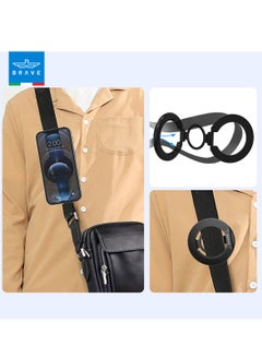 Brave 3-in-1 Foldable Magnetic Phone Holder, Dual-Sided Magnetic Removable Ring Grip & Kickstand, Universal Stand for iPhone 16/15/14/13/12 MagSafe Case & Android, Compatible with Magnetic Car Mount, Gym, Desk Use, Strong Magnet, All-Metal Portable Stand, Supports All iOS/Android Devices, Multi-Purpose Accessory (Black)  - Image 4