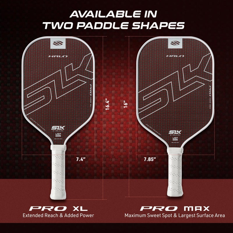 Selkirk Sport SLK Halo Pro Pickleball Paddle | Raw Carbon Fiber Pickleball Paddles with a Rev-Core Power Polymer Core | Designed for Ultimate Spin & Power | Red - Image 4