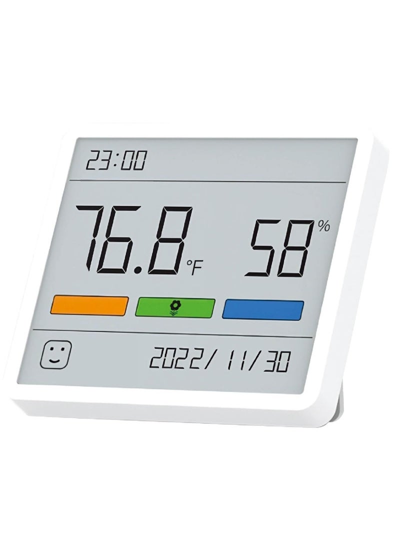 Generic Digital Thermometer Hygrometer Indoor Thermometer Room Temperature Gauge Humidity Monitor with Large Digital Date Clock for Home Office Greenhouse Warehouse  - Image 1
