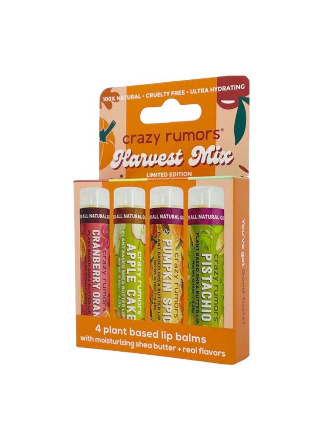 crazy rumors Harvest Lip Balm 4Pack Mix (Cranberry Orange Apple Cake Pumpkin Spice Pistachio) - Image 2