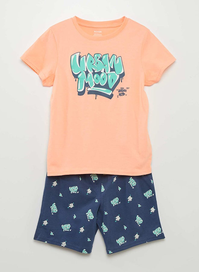 Kiabi Boy T-Shirt+Short Pyjama Set ( 2 Pcs) - Image 1