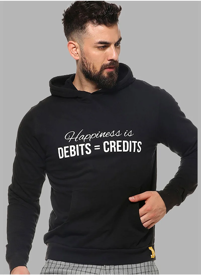 Campus Sutra Front Pocket Printed Hoodie