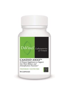 Davinci Labs Candid Away Dietary Supplement To Support Microflora Balance Detox And A Healthy Gut With Calcium Magnesium Cellulase Betaine Hci And More Gluten Free 90 Vegetarian Capsules  - Image 2