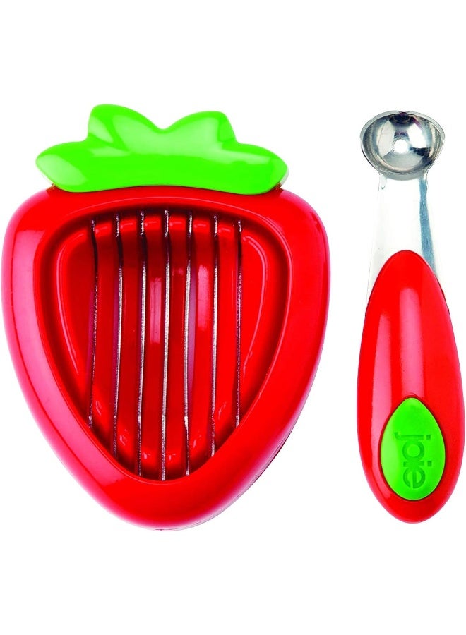 joie Strawberry Hull And Slice Red/Green 4.5x1.2x7inch - Image 2