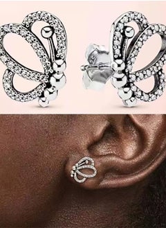 Pandora Violet Sterling silver versatile fashionable women's earrings  - Image 2