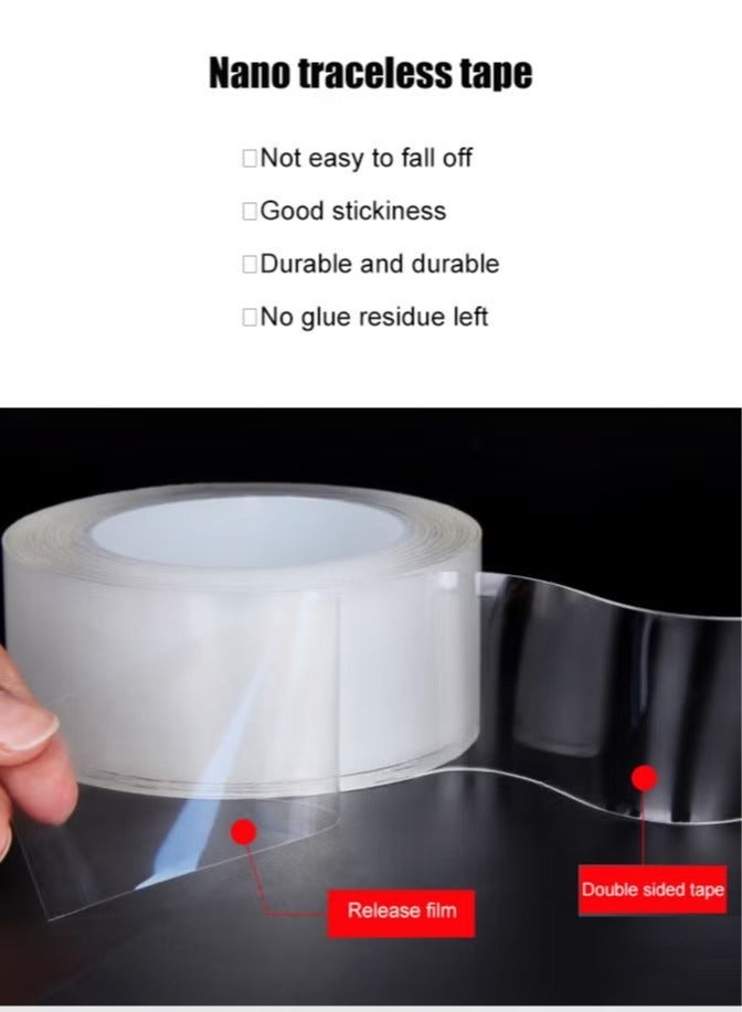 Double-Sided Nano Tape Washable and Reusable Strong Adhesive Transparent Installation Tape 3M - Image 2