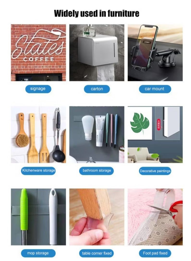 Double-Sided Nano Tape Washable and Reusable Strong Adhesive Transparent Installation Tape 3M - Image 4