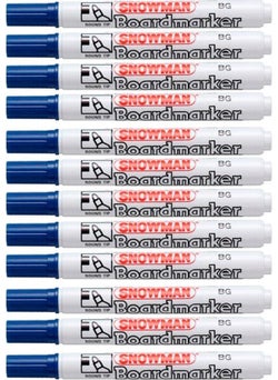 Snowman Bg-12 M Blackboard Marker Blue - 12 Pieces 