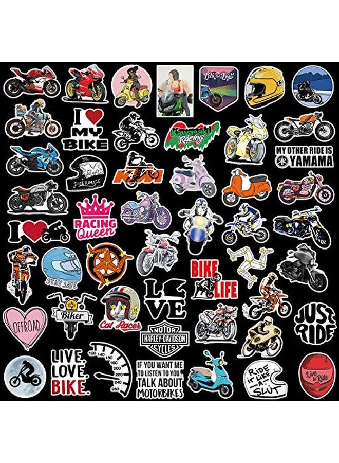 iDream Motorcycle Bike Theme Stickers (Set of 50) - Self-Adhesive Decorative Decals for Bikes, Motorcycles, Cars and Accessories - Perfect for Personalizing and Customizing Vehicles - Image 5