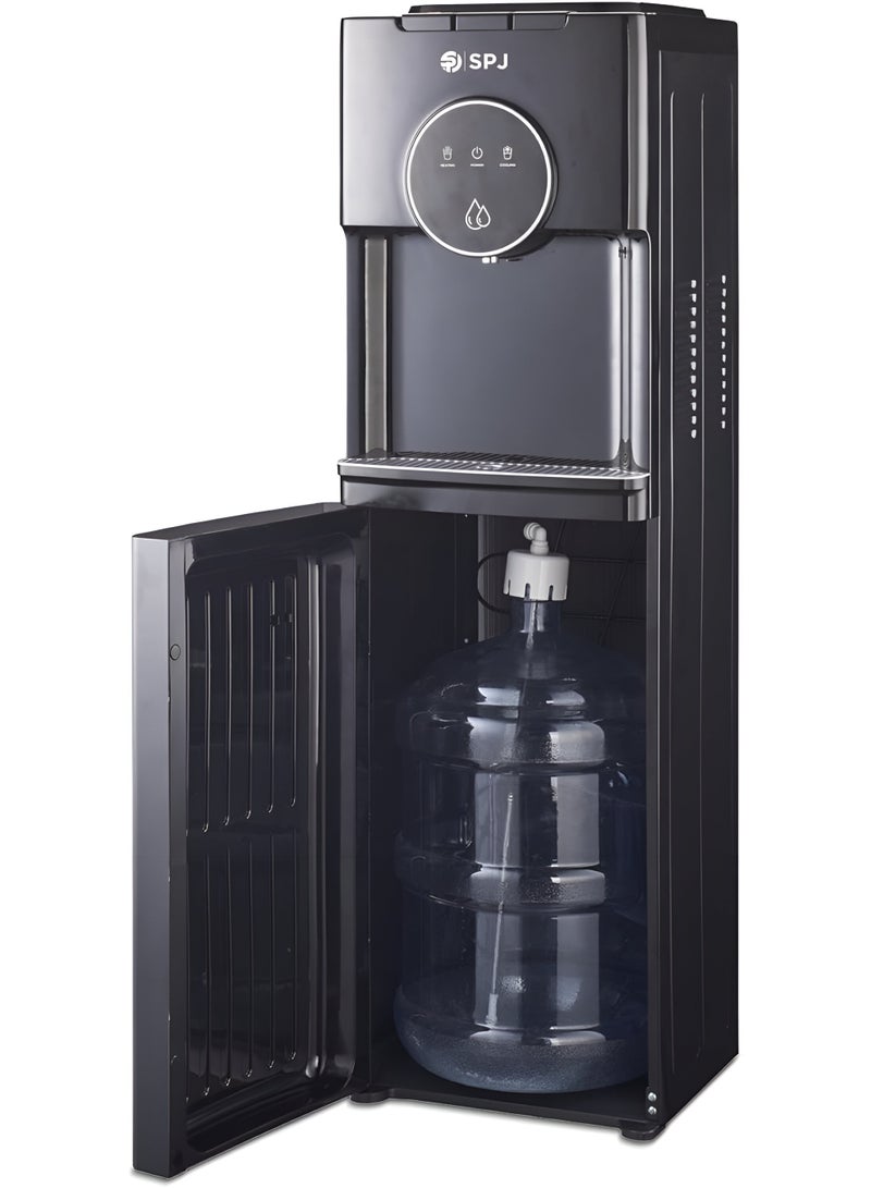 SPJ 18.90L Water Dispenser,Bottom Loading, Hot/Normal/Cold Water Cooler, Child Safety Lock, Anti-Electric Shock Protection, Antibacterial Material, Black - Image 1