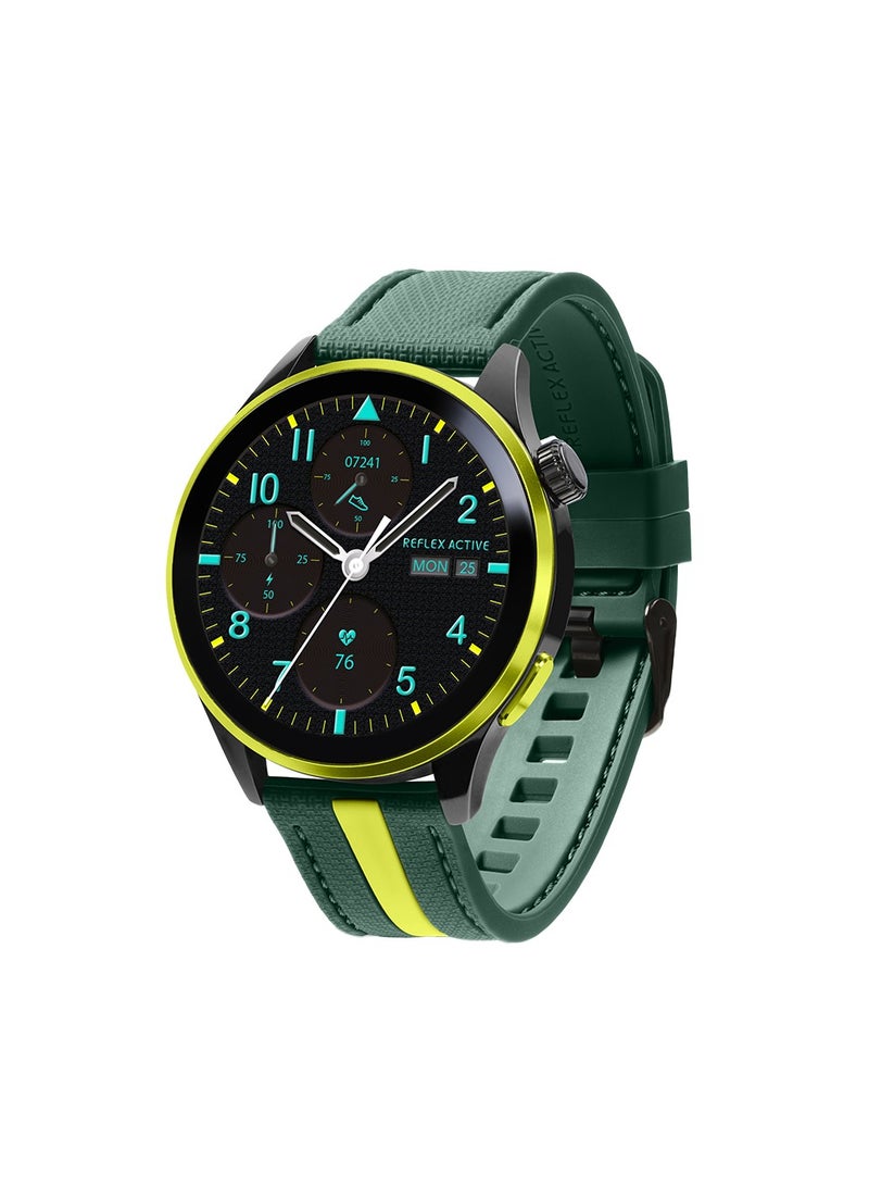 Reflex Active Venture R 400 AMOLED GPS Green and Yellow Smart Calling Watch - Image 1