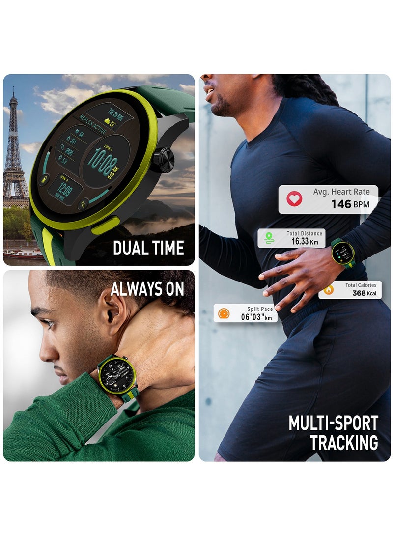 Reflex Active Venture R 400 AMOLED GPS Green and Yellow Smart Calling Watch - Image 2