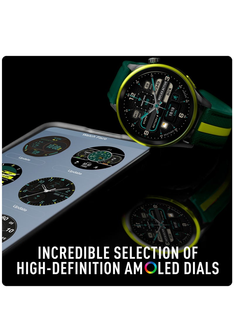 Reflex Active Venture R 400 AMOLED GPS Green and Yellow Smart Calling Watch - Image 3