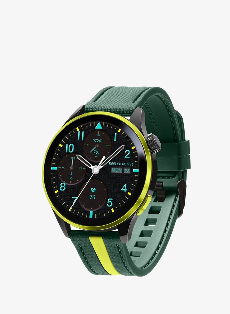 Reflex Active Venture R 400 AMOLED GPS Green and Yellow Smart Calling Watch - Image 1