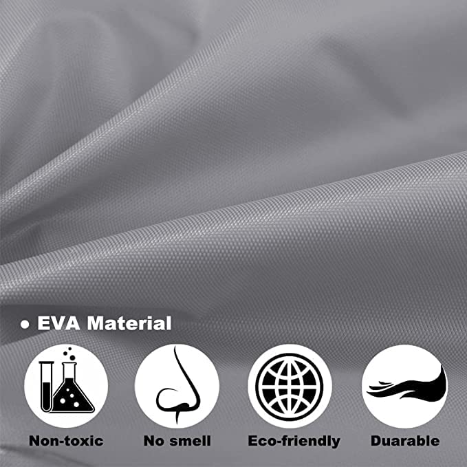 HACER EVA Waterproof Unisex Rain Coat Hooded Full Sleeves Outdoor Men, Women, Boys & Girls Rainwear Poncho Raincoat for Camping, Hiking & Travelling (Grey) - Image 4