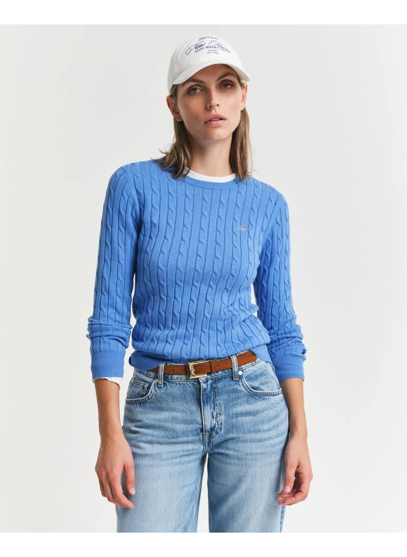 غانت Gant Stretch Cotton Cable C-Neck