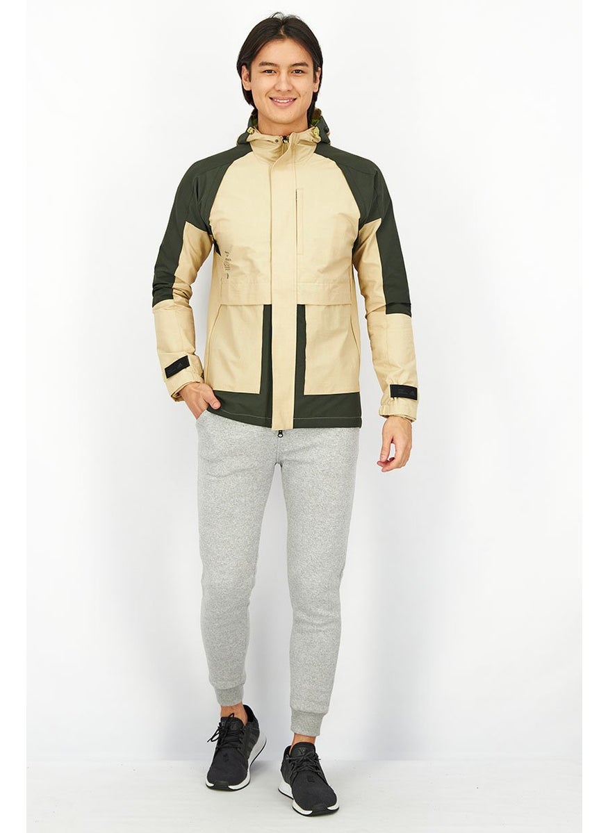 Adidas - Men Sportswear Fit Long Sleeve Parka Jacket, Khaki - Image 1
