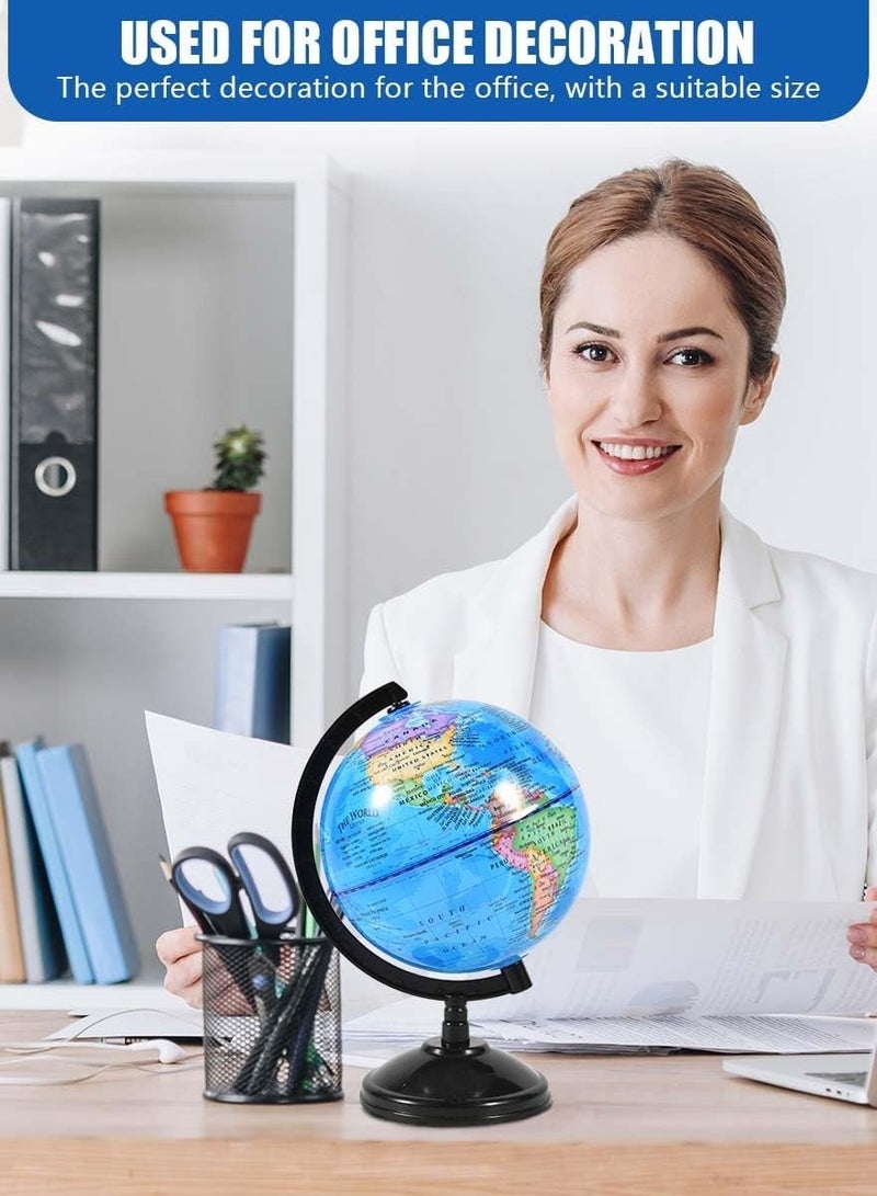 CRAFT MAGIC 8-Inch Rotating World Globe with Stand – Spinning Earth Globe for Kids Learning, Geography Education, Classroom Teaching, Home & Office Decoration - Image 5