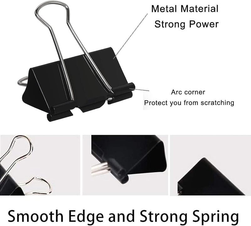 IMPRINT Small Size Binder Clip Jar - 1 Pack of 96 pcs of 15 mm Binder Clips - Image 5