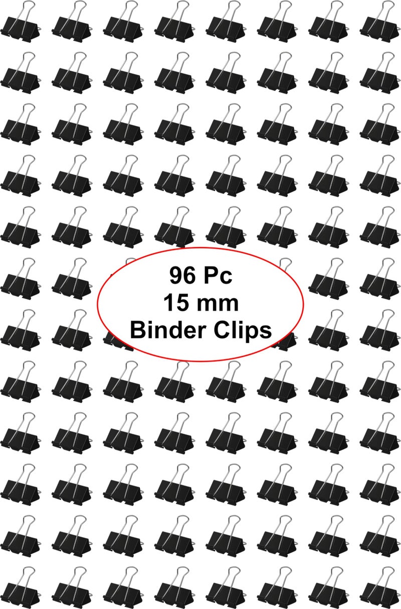 IMPRINT Small Size Binder Clip Jar - 1 Pack of 96 pcs of 15 mm Binder Clips - Image 3