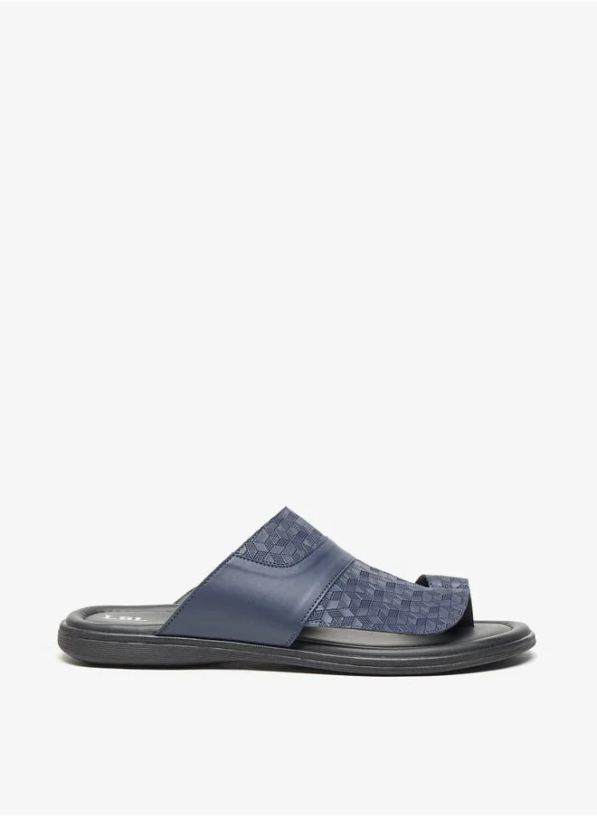 ال بي ال من شو اكسبرس Mens Textured Slip-On Arabic Sandals