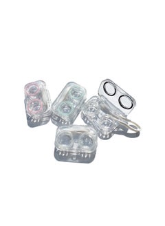 KASTWAVE 4 PCS Contact Lens Cases, Fully Transparent One with Gasket Colorful Contact Lens Container Holder, Outdoor Portable Mini Contact Lens Soak Storage Kit for Travel & Home  - Image 1
