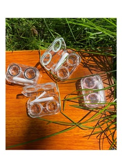 KASTWAVE 4 PCS Contact Lens Cases, Fully Transparent One with Gasket Colorful Contact Lens Container Holder, Outdoor Portable Mini Contact Lens Soak Storage Kit for Travel & Home  - Image 2