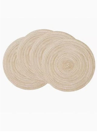 Set Of 4 Round Cotton Braided Table Place Mats Beige 38cm - pzsku/ZA899D277E35D473F5C21Z/45/_/1685004944/8e6d9aad-64ab-41b2-9bd4-d9b0373e6f58