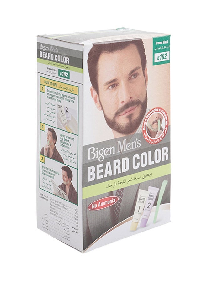 Bigen Men's Beard Color B102 Brown Black Brown/Black 40grams - Image 3