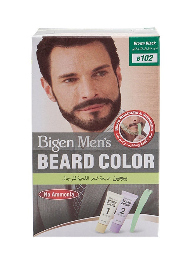 Bigen Men's Beard Color B102 Brown Black Brown/Black 40grams - Image 1