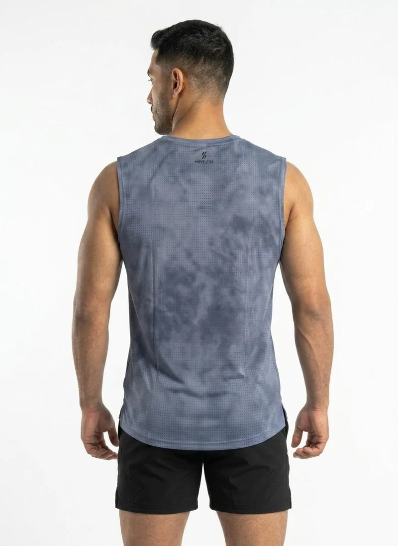 Moveletix Men's Training Tank Top Blue Ultra Cooling