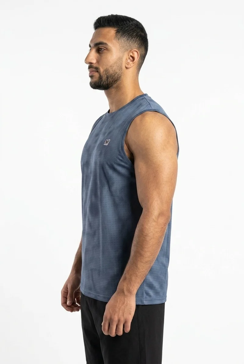 Moveletix  Men's Training Tank Top Blue Ultra Cooling for Men | Best Price UAE