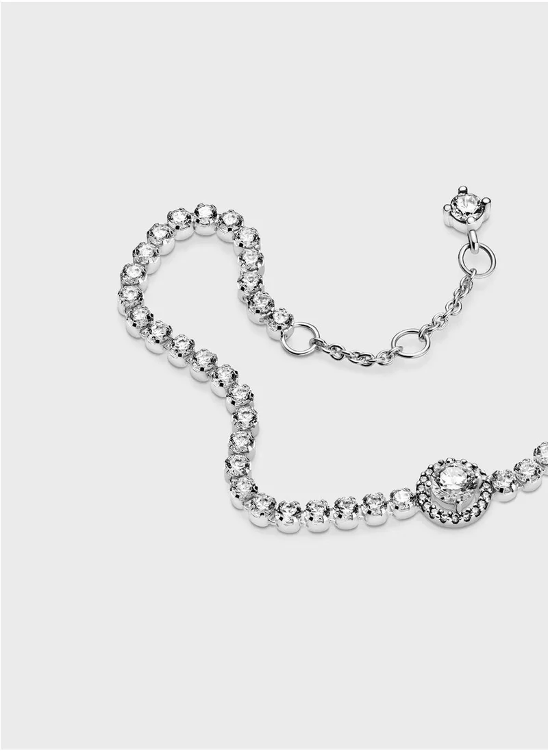 PANDORA Sparkling Halo Tennis Bracelet