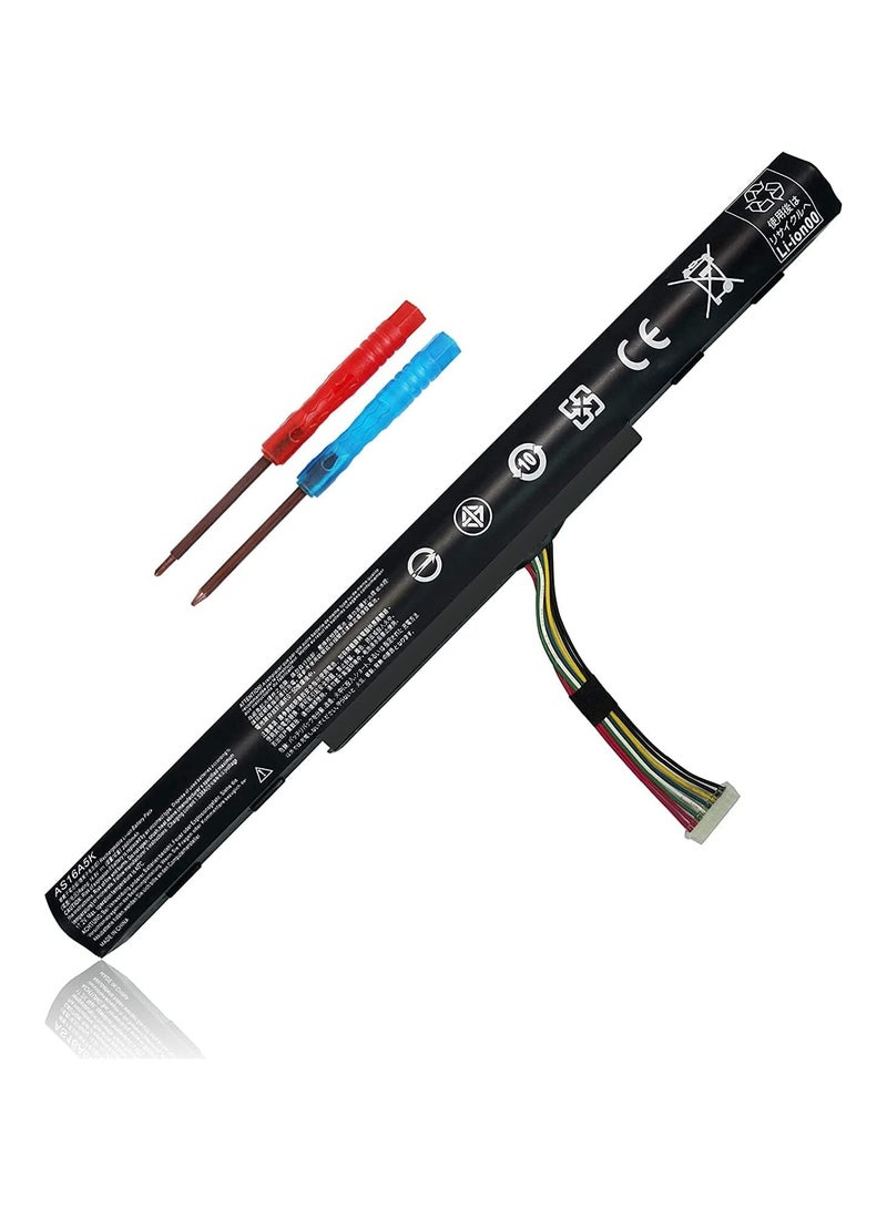 بطارية بديلة AS16A5K لأجهزة Acer. سلسلة Aspire E15 E5-475 E5-523 E5-553 E5-575 E5-575G E5-576 E5-774G E5-575G-53VG، متوافقة مع رقم القطعة AS16A7K وAS16A8K - Image 1