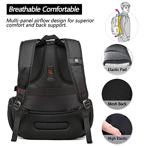 Red Lemon Swisslook Polyester Bange Series 45L 15.6-inch Laptop Bags Backpack for Men and Women Water-Resistant USB Anti Theft Travel Backpack -GREY - Image 3